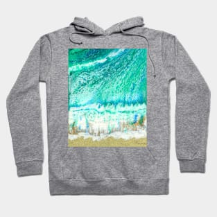 #1 Beach Shore With Sand And Surf Hoodie